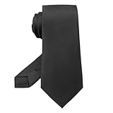 Junmaxroad Black Ties For Men Solid Color Formal Neckties 3.15' (8CM) Men's Ties