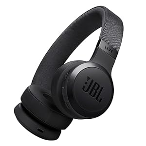 JBL Live 670NC Wireless On-Ear Headphones with Noise Cancelling Technology and up to 65 hours Battery Life, in Black