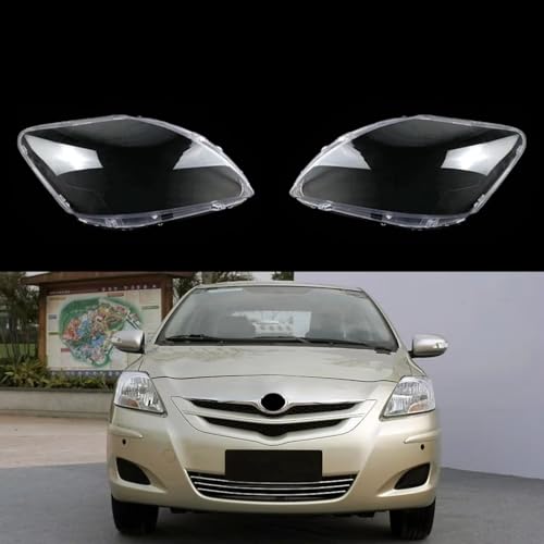 Cubierta lente transparente faros delanteros coche Toyota Vios 2008 a 2013 2