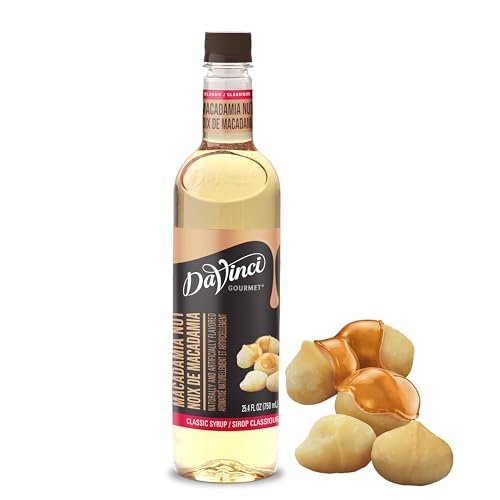 Image of DaVinci Gourmet Classic Macadamia Nut Syrup, 25.4 Fluid Ounces (Pack of 1)