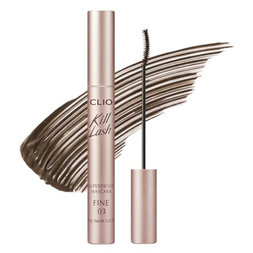 Image of CLIO Kill Lash Superproof Mascara Fine, Waterproof Defining Mascara with Ultra-Slim Triangular Brush, Soft Grey Natural Definition, Smudge-Resistant Wear, Safe for Sensitive Eyes (03 Mute Earl Grey)