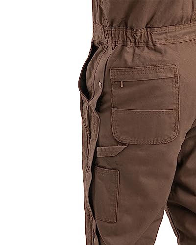Berne Men's Highland Washed Insulated Bib Overall, Large Regular, Bark #TOP2