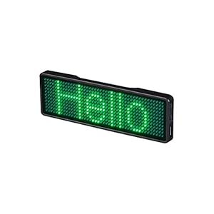 Midorimori Bluetooth-LED-Namensschild mit Anzeige