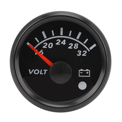 AOWINHIT 52mm Boat Gauge 7 Color Digital Display Fuel Water Level Water Temperature Meter Voltmeter with Alarm for Yacht RV Truck Motor
