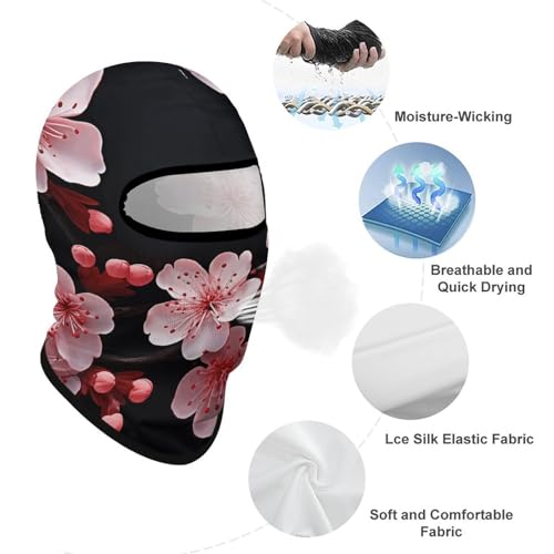 Balaclava Peach Blossom para Hombres y Mujeres con Protección Solar Transpirable y Cubreboca Integral para Senderismo, Ciclismo, Correr, Conducción miniatura 3