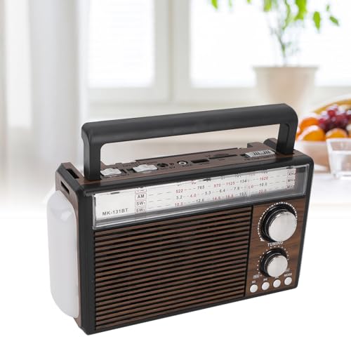 Image of Zunate Retro AM FM Radio, Shortwave Portable Vintage Radio with Antenna and BT Chip, Battery Operated or AC Power Retro Radio with Big Bluetooth Speaker for Home Kitchen Outdoor (US Plug)