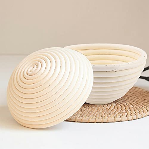 Cesta de prova de pão, cestas redondas para assar pão de vime cestas Banneton Acessórios de massa fe