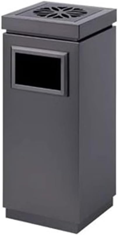 Trash Can Outdoor Trash Can Large Commercial Square Ashtray Lobby Office Building Hotel Shopping Mall Stainless Steel Trash Can Elevator Entrance Classificati(C)