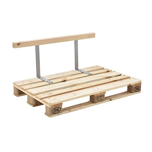 [en.casa]®] Respaldo para sofá- palé/para europalé - Apariencia de Madera Maciza - Muebles DIY