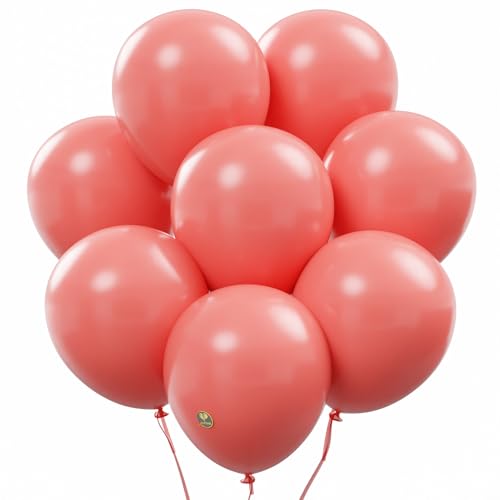 Image of AFTERLOON Biodegradable Natural Rubber Latex Balloons 24 pcs Decoral Pink 10 Inch, Plastic-Free Alternative Matte Color Durable Thickened Extra Strong Helium Float, ballon Globos Para Decor Fiestas