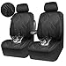 CAR Pass Waterproof Car seat covers Front Seats covers Neoprene Wetsuit, All-Weather Non-Slip Durable, Universal Fit for SUV Sedans Trucks Vans Automotive, Armrest Airbag Compatible, 3D Emboss 2 Black