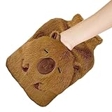 Wärmflasche, auslaufsicher, 1000 ml, Flasche in Capybara-Form, Bettwärmer...