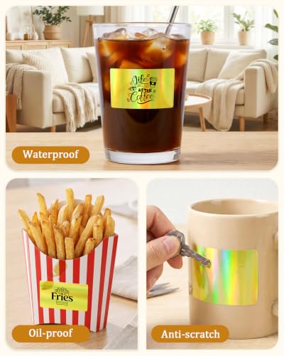 Image of Phomemo 2.25 inchx1.25 inch Gold Direct Thermal Labels, 500 Labels /Roll