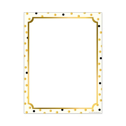 Barker Creek Designer Computer Paper, Gold, 8.5” x 11”, Decorative