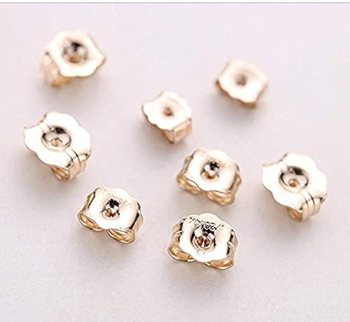 Cooljoy 14K Gold Earring Backs Ear Locking 6 Piece For Stud Ear Rings 3 Pairs #TOP1