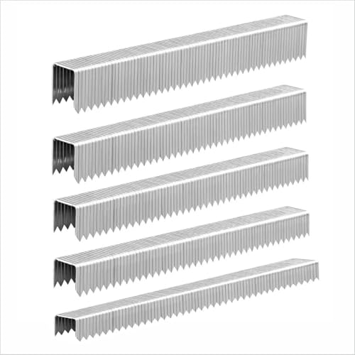 HW HAMWOO 20 Guage Galvanized T/50 Staples,5 Sizes Assorted Size Project Pack for Staple Gun or T-50 Stapler (1/4\"+5/16\"+3/8\"+1/2\"+9/16\",6000 pcs)