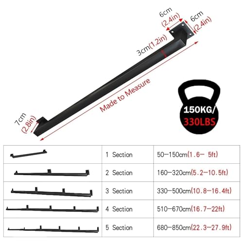 Barres de maintien réglables et rampe d'escalier noire sur mesure