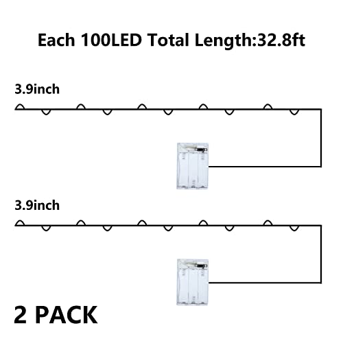 4Th Of July Decorations Patriotic String Lights, 2 Pack 100Led Copper String Lights Outdoor Twinkle Lights For Fourth Of July, Christmas, Memorial Day, Independence Day Decor- Red White Blue #TOP5