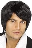 Negro Smiffy\'s-42067 Bambi Miffy Peluca de Chico de Banda de Pop, Estilo Corto, Color Negro, Tamaño único (42067)
