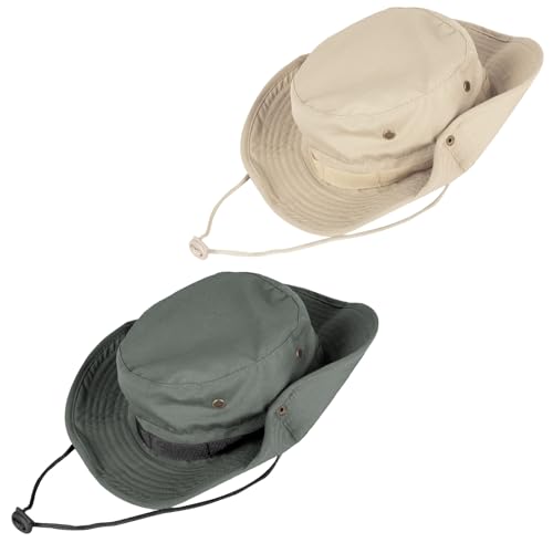 Image of Sun Hats for Men Women Bucket Hat UPF 50+ Boonie Hat Foldable UV Protection Hiking Beach Fishing Summer Safari