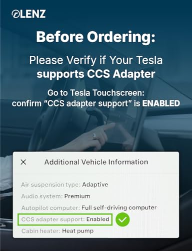 LENZ CCS1 to Tesla Charging Adapter 2021+