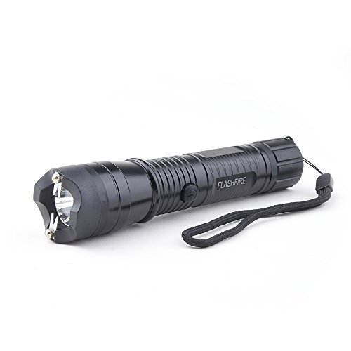 Monster FlashFire Dual-Spark Stun Gun Flashlight, 16 Million Volts, Ultra Bright LED Bulb, Rechargeable, Black