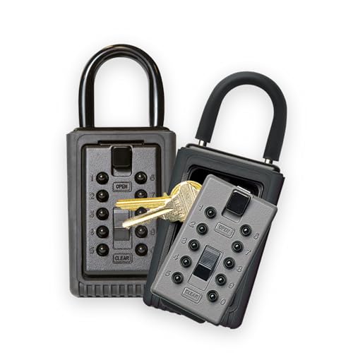 Kidde AccessPoint 001406 KeySafe 3-Key Portable Push Button Key Safe Box, Black