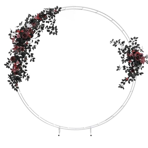 Ling's moment Wedding Arch Flowers, 4 Piece Set Black & Burgundy