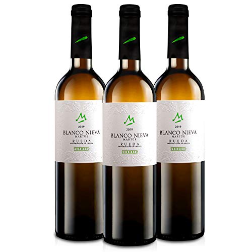 Martúe Blanco Nieva Verdejo Vino Blanco D.O. Rueda - 3 Botellas x 750 ml (2019, 3)