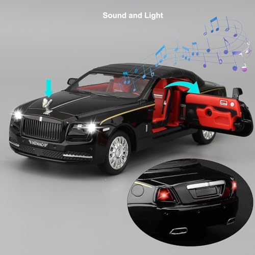 Image of Royals hub Rolls Royce Dawn 1:32 Model Car Alloy Metal Pull Back Die-cast Metal Toy car with Openable Doors & Hood-Light Music Gifts Toys Kids【Colors as Per Stock】
