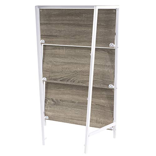 Atlantic 3 Tier Folding Shelf - Sturdy Tubular Design, Folds For Easy Storage Pn3845036 In White #TOP5