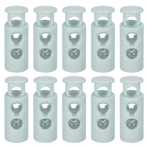 Cordon de serrage en plastique à double trou robuste - Butées à ressort anti-glissement