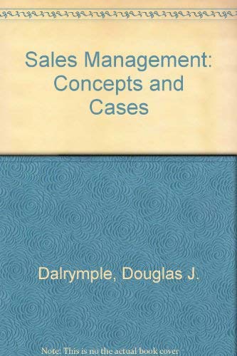Sales Management: Concepts and Cases 0471878723 Book Cover
