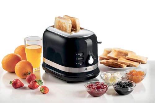 Image of Ariete Moderna 0149B 2 Slice Toaster with Sandwich Cages by Delonghi, 800W, Auto Eject, Crumb Tray, Defrosting and Reheating Functions, 6 Browning Levels, Cord Wrap, Metal Body -Black