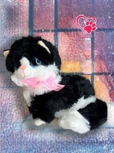 Image of Tickles Cute Cat Glitter Eye Soft Stuffed Plush Animal Toy for Kids Birthday Gift (Color: Black Size:30 cm)