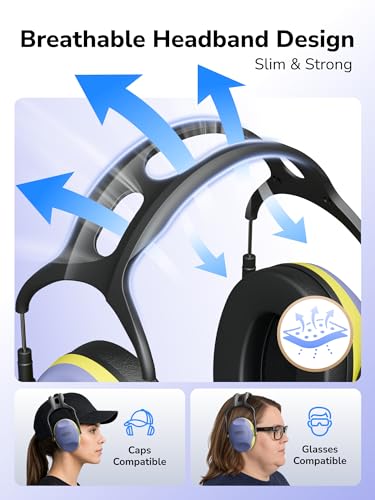 Image of Dr.meter Noise Cancelling Headphones for Kids, Ear Protection Ear Muffs, Autism Sensory Noise Reduction, NRR28dB Hearing Protection Earmuffs for Adults Range, Mowing, Woodworking, Concerts Fireworks