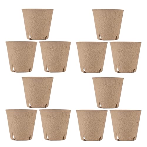 Sosoport 50pcs Round Peat Pots Disposable Paper Pulp Seedling Trays Plant Starter Pots for Sustainable Gardening Enhanced Germination Reusable Design