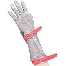 N/ Cut Resistant Metal Gloves, Safety Work Gloves Arm Protection, For Kitchen Butcher, For Men And Women Color Lengthen 8cm, Size 1pcs/m