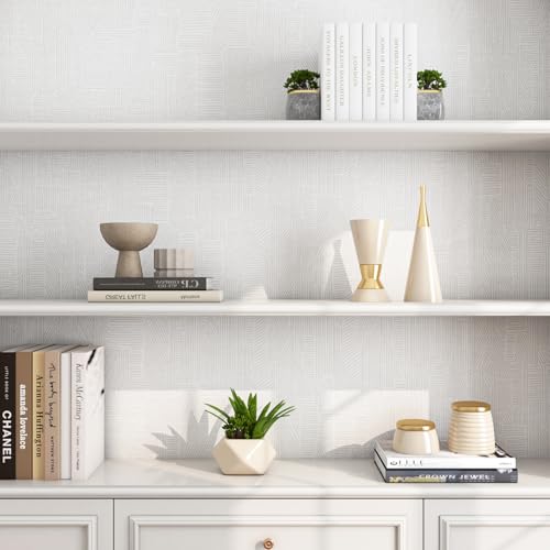 Papier peint moderne imperméable et amovible blanc pour salle de bain