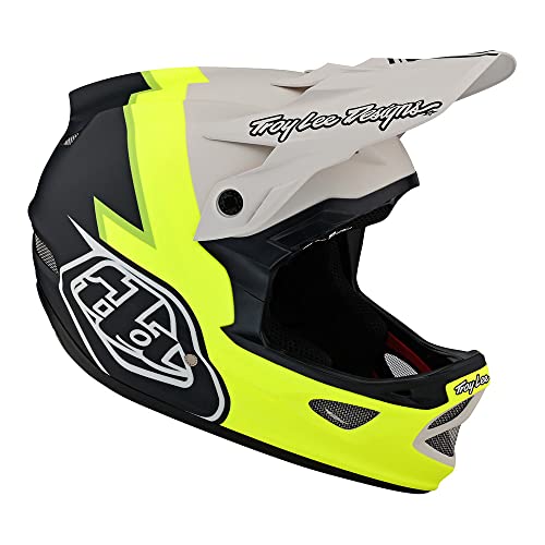 Troy Lee Designs Downhill D3 Fiberlite Volt Full Face Mountain Bike Helmet For Max Ventilation Lightweight Mips Epp Eps Racing Downhill Bmx Mtb Dh - Adult Mens Womens Unisex (Flo Yellow, Lg) #TOP5