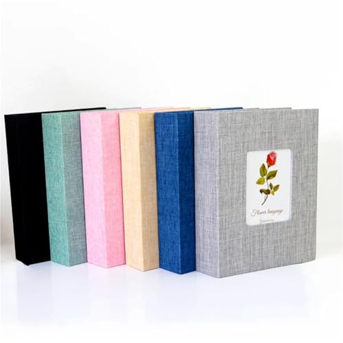 Álbum de fotos para bodas y viajes familiares con 200 fundas 10x15 en tela azul 3