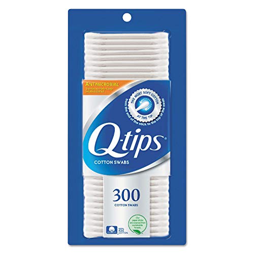 Q-tips Antimicrobial Cotton Swabs 300 Each (Pack of 4)