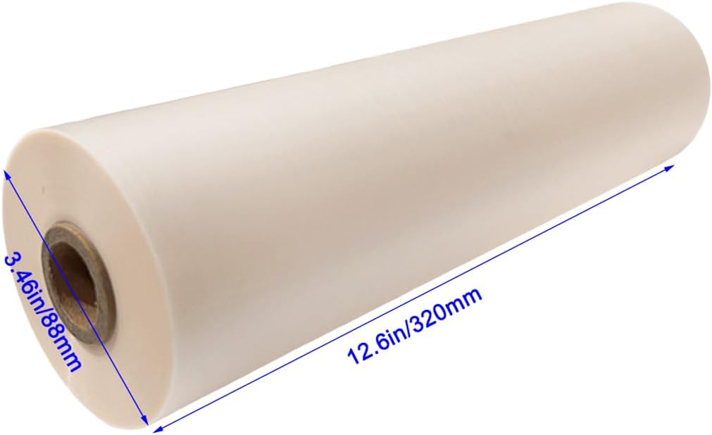 INTBUYING 12.5 in x 656 ft Matte Thermal Laminating Film BOPP Laminating Film Hot Roll Laminating Film, 1" Poly-in Core, 1 mil (28 mic) Thickness, Laminating Sheet Roll for Paper and Photo Laminating