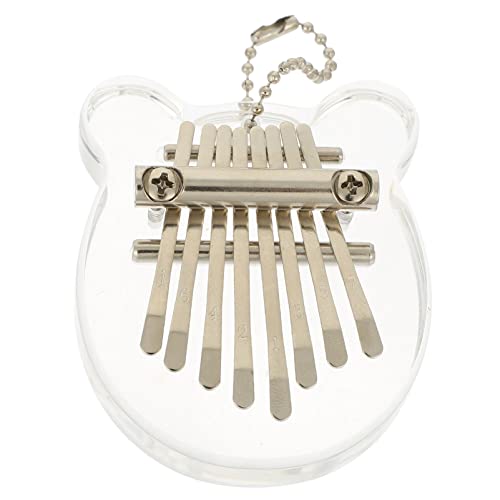 MILISTEN Clear Kalimba 17 Keys Piano de Polegar Piano Portátil Transparente de Acrílico Mbira de Mad