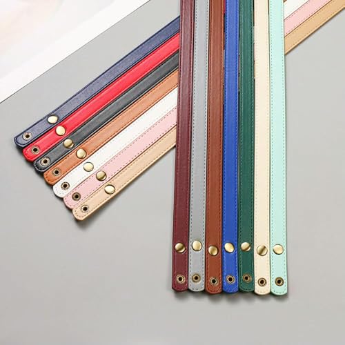 Sangle pour sac multicolore blanche dotée de boutons-pression en cuir - 7