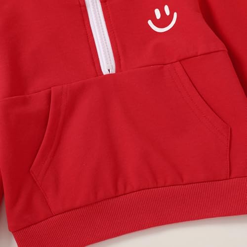 Image of YOUNGER STAR Toddler Baby Boy Girl Clothes Fall Winter Outfits Long Sleeve Hoodie Sweatshirt Sweat Pants Cotton Sweatsuits