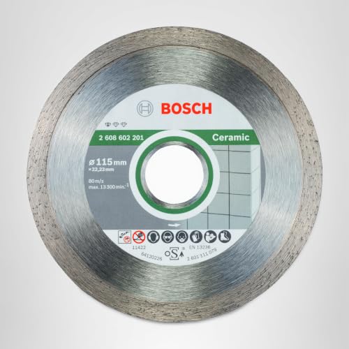 Miniatura 5 de Bosch Professional 1 X Disco Tronzador De Diamante Standard For Ceramic, Para Piedra, Azulejos, Cerámica, Ø 115 X 22.23 X 1.6 X 7 Mm, Accessorios Para Amoladoras