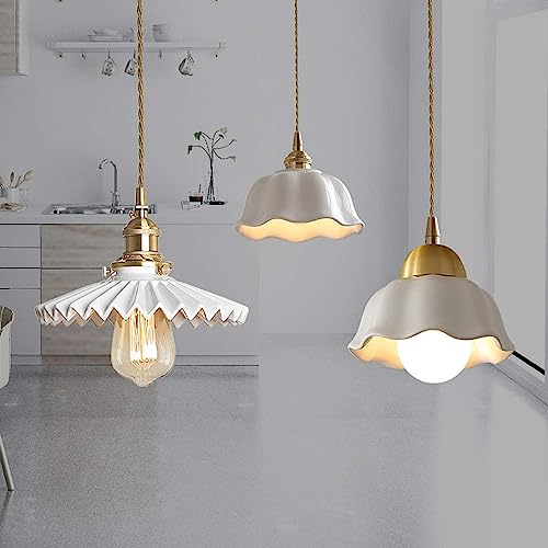 Lámpara colgante E26 vintage de cerámica para iluminar tu dormitorio 4