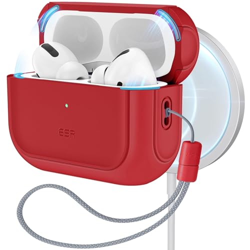 Image of ESR for AirPods Pro 2 Case, Compatible with MagSafe, Dark Red