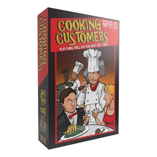 Prolific Games Cooking Customers – Cook Meals Don’t Get Fired – Exciting Game for Family & Party Fun – Serve Dishes, Avoid Bad Reviews, and Win Big with 156 Cards, Dice & Tokens